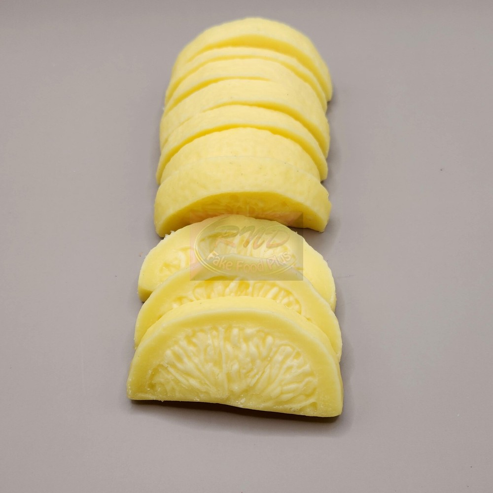 Half Lemon Slice, Wax, Scented, 10 Pieces, Props, Display, Request Unscented