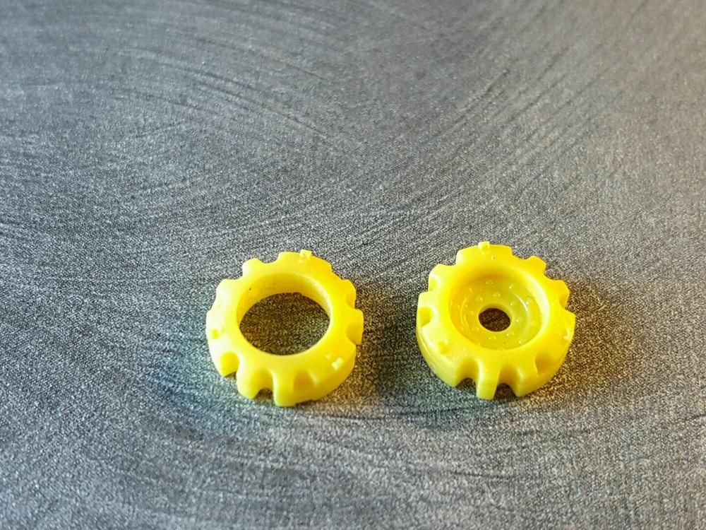 1/64 Farm custom scratch tractor yellow inner wheel weights (5 pair)