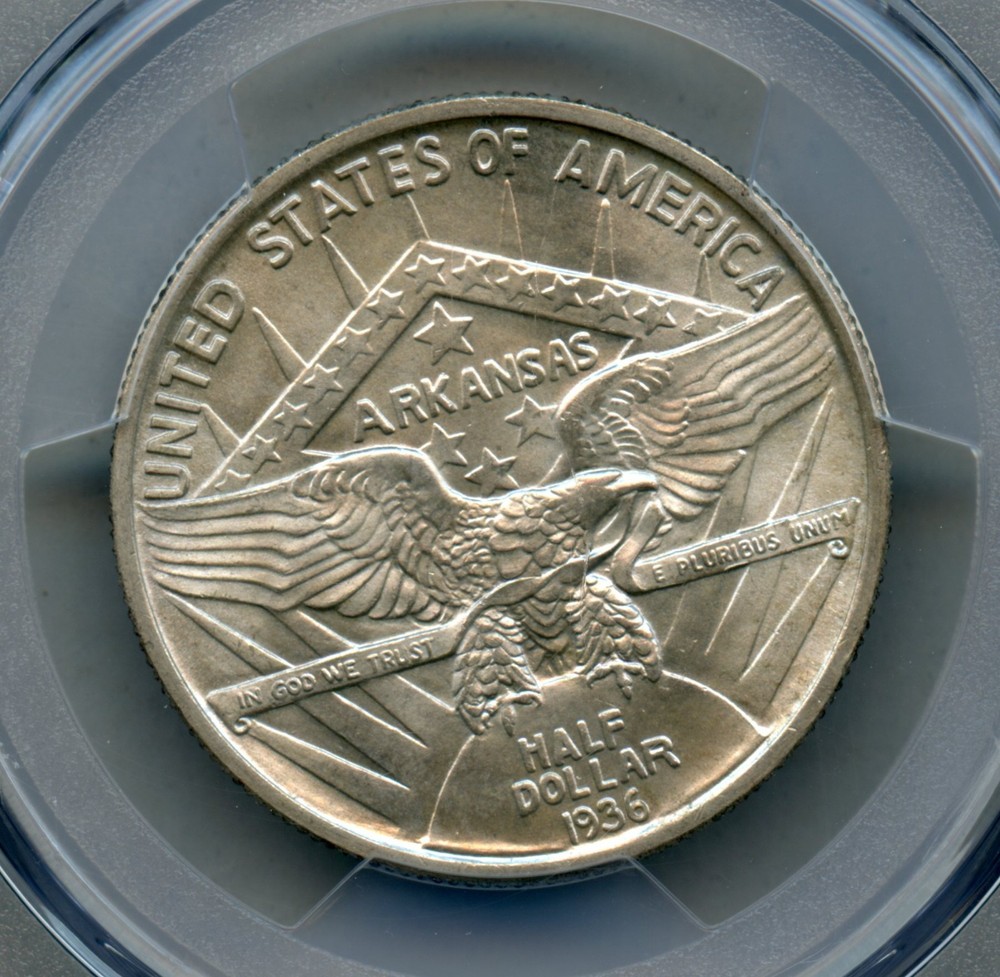 1936 Robinson Commemorative Silver Half Dollar PCGS MS 64