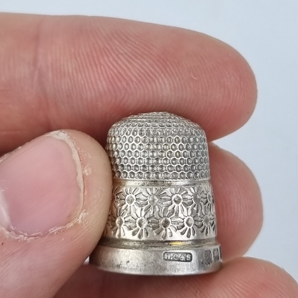 Antique Solid Silver Thimble Birmingham 1926 Henry Griffith & Sons