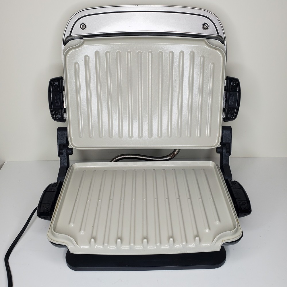 George Foreman EVOLVE Grill System Silver Ceramic Grill Plates GRP4842P WORKS
