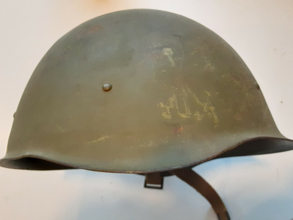 Post WWII Soviet Red Army M-1940 Helmet Dated 1948