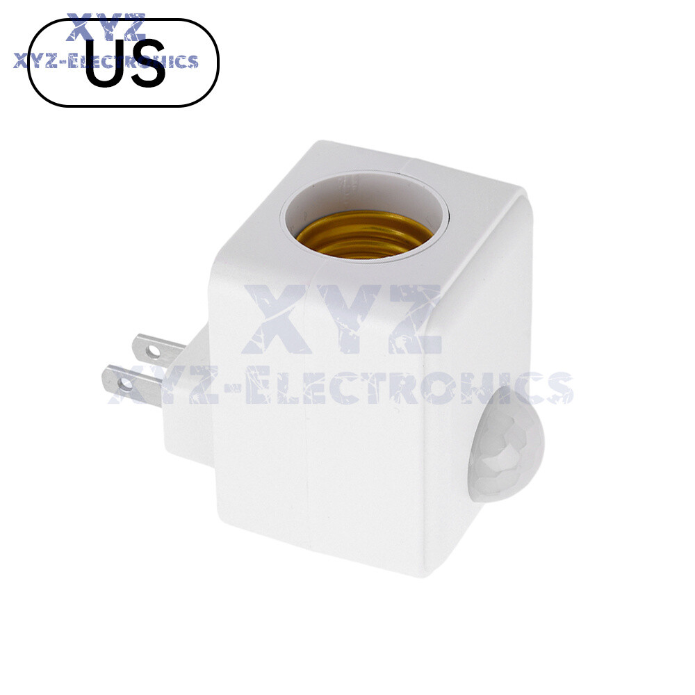 Infrared Wall Plug-in Human Motion Sensing E27 Socket Light Bulb Holder EU/US