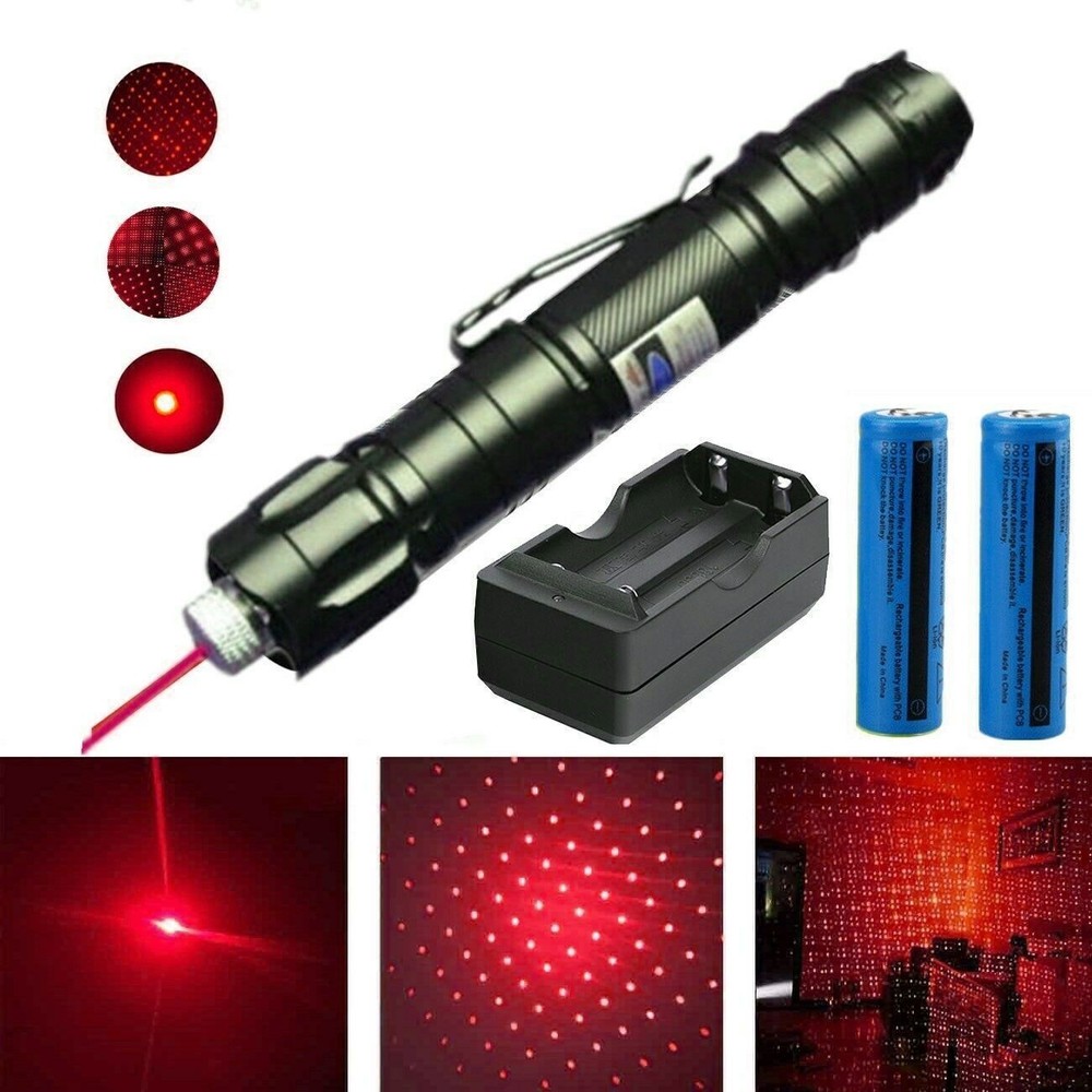 Red Laser Pointer Pen Lazer +2PCS Battery