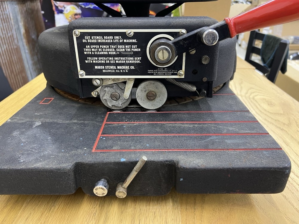 Marsh Stencil Cutter Machine Model R1" 6787 Vintage