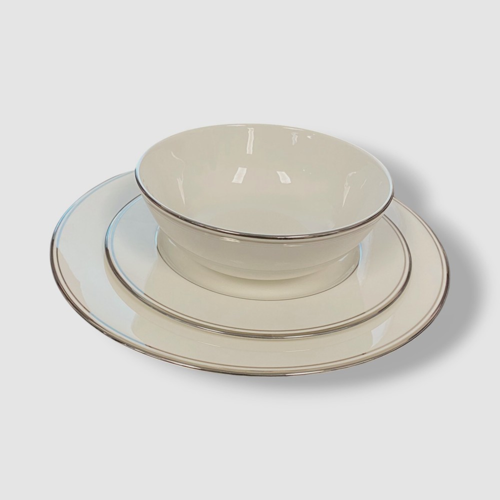 Lenox White Platinum 3-Piece Place Setting
