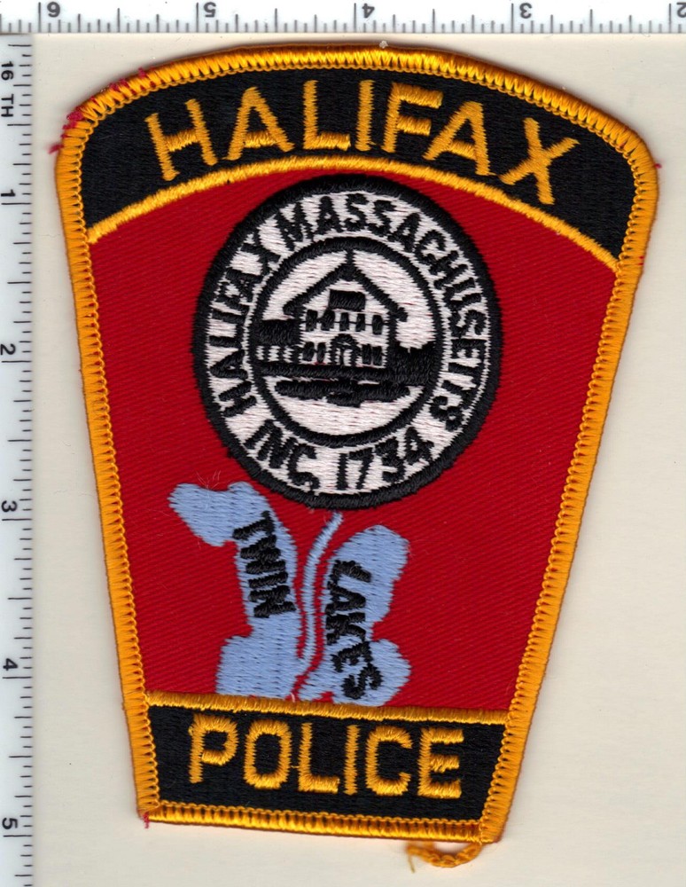 Halifax Police (Massachusetts) Red Version Uniform Take-Off Shoulder Patch