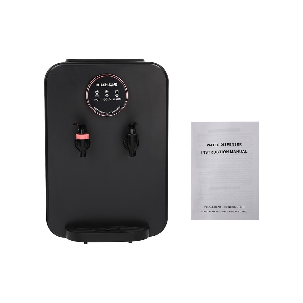 110V Black Hot/Cold Water Countertop Dispenser Top Loading Water Dispenser