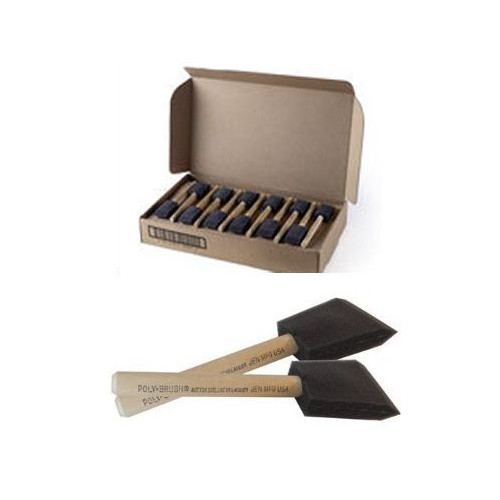 1" Poly Foam Brush 48 Brushes Jen Manufacturing