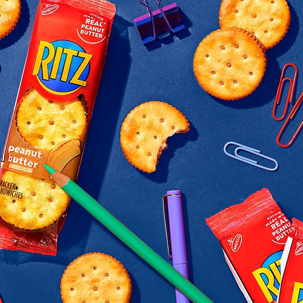Peanut Butter Sandwich Crackers, 48 Snack Packs 6 Boxes, 6 Crackers per Pack