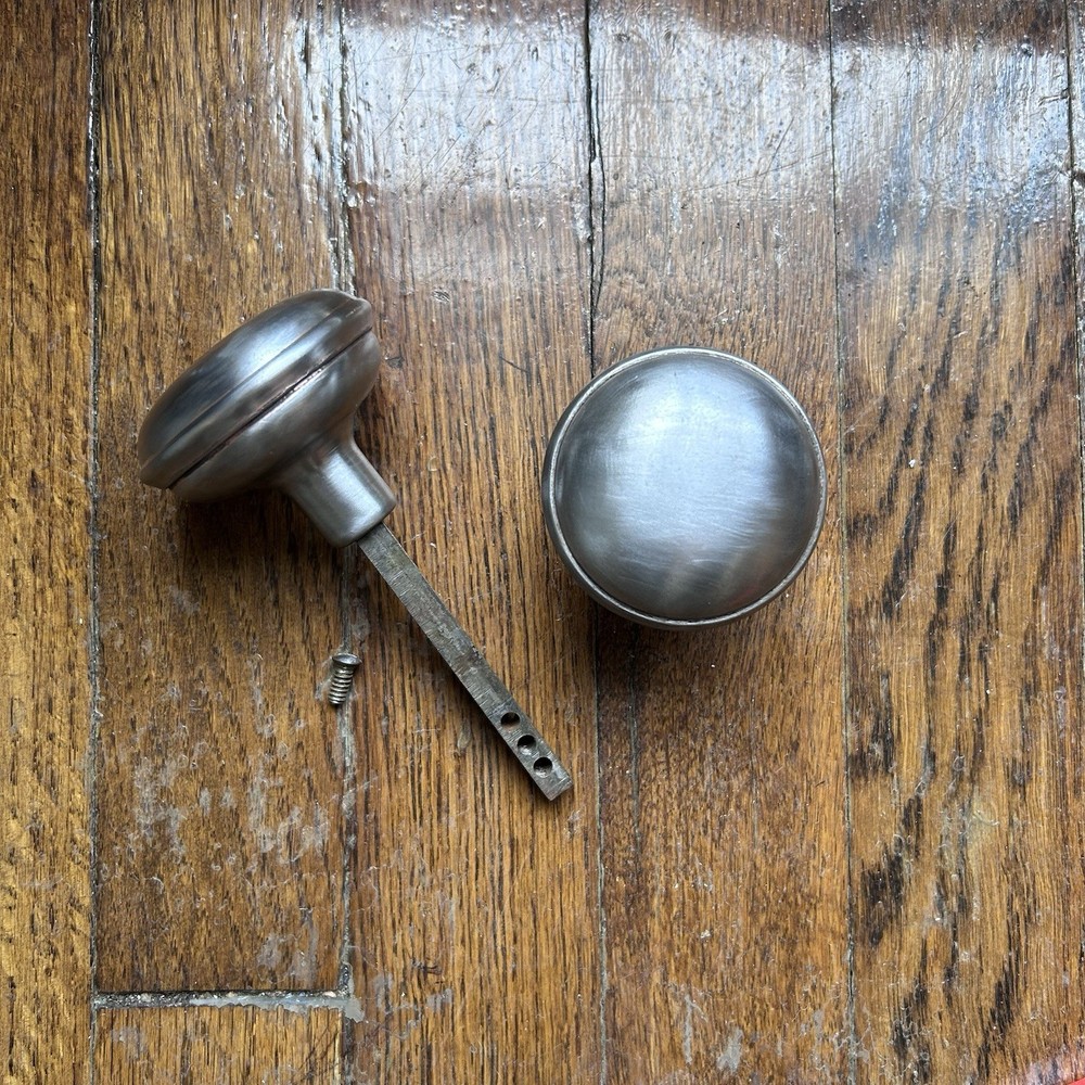 Antique Door Hardware Set Steel Door Knobs Escutcheons & Mortise Lock