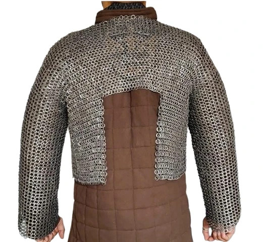 MS Chainmail Half Hauberk 9MM Flat Ring Riveted chainmail shirt