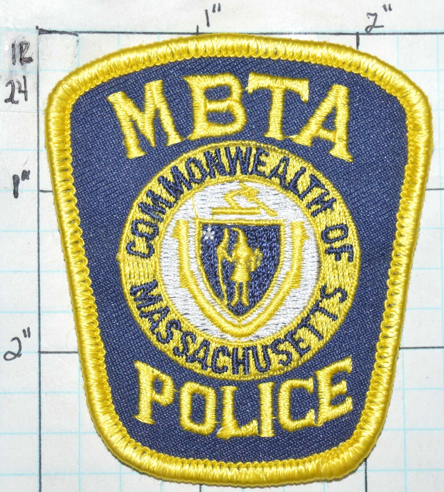 MASSACHUSETTS BAY TRANSIT AUTHORITY POLICE DEPT SMALL 2.75" HAT PATCH