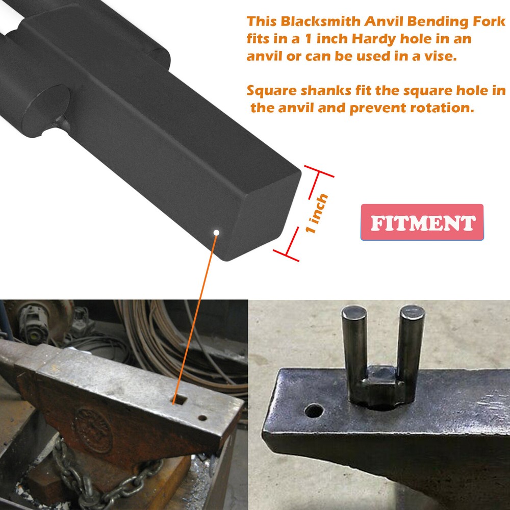 Blacksmith Hardy Anvil Tool 1" Hardy Blacksmith Bending Fork Scrolling Twisting