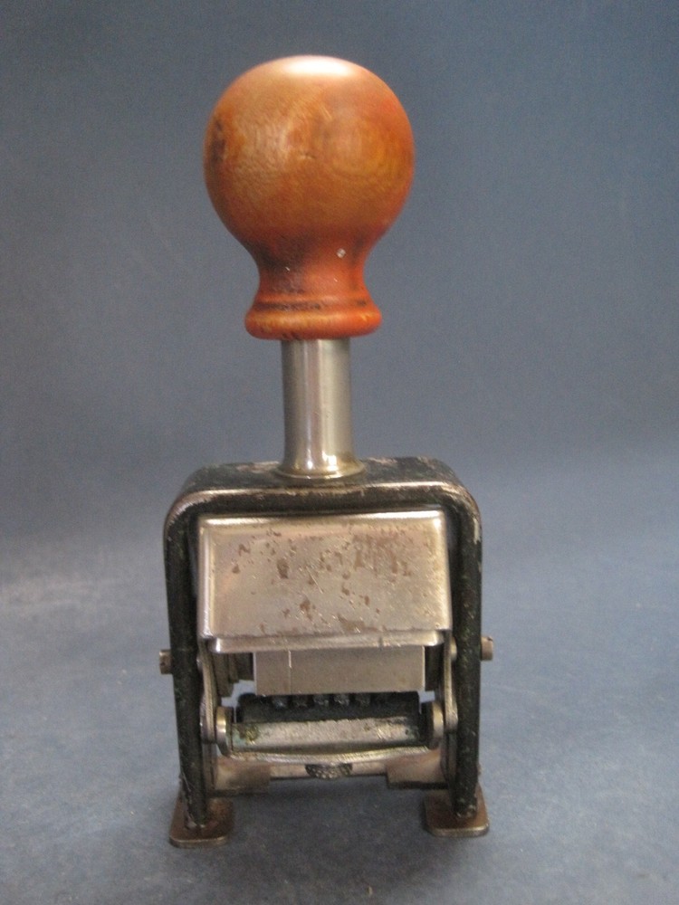 Vintage American Visible Model 41 Hand Numbering Machine Patent 1908