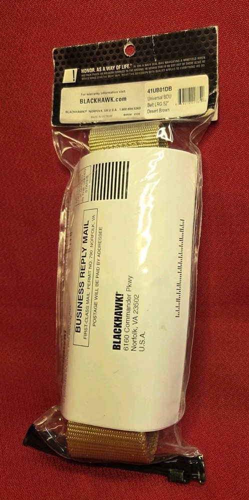 Blackhawk! Universal BDU Belt, 1.75" Width, Up To 52" Width, 41UB01DB. NEW