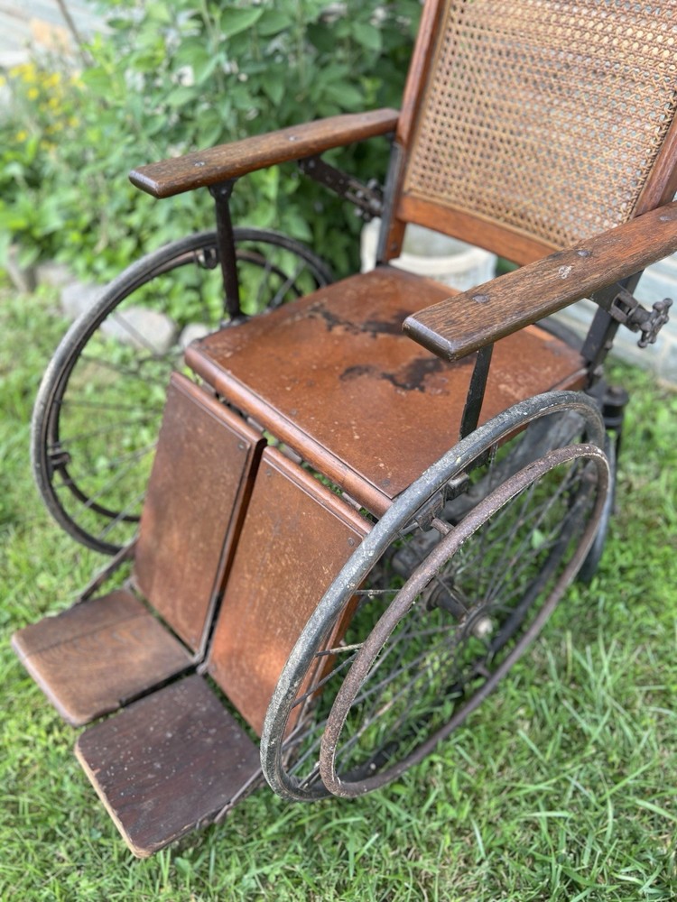 Antique Wicker Victorian Wheelchair