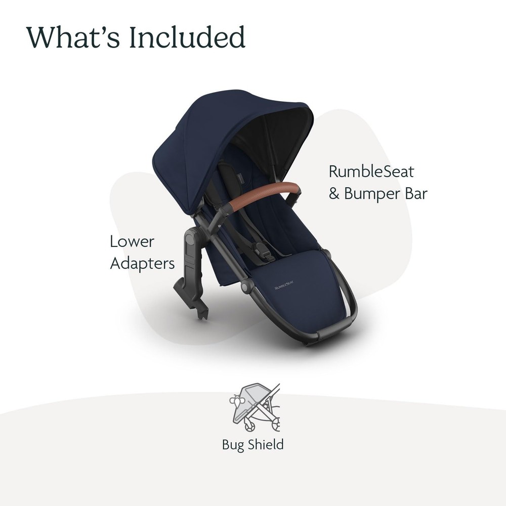 UPPAbaby RumbleSeat V3 Second Lower Noa (Navy/Carbon Frame/Saddle Leather)