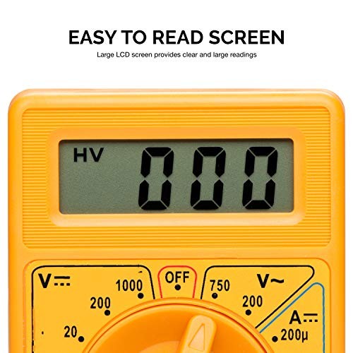 40508 Digital Multimeter Diode & Transistor Tester AC DC Volt Test 1 Pack