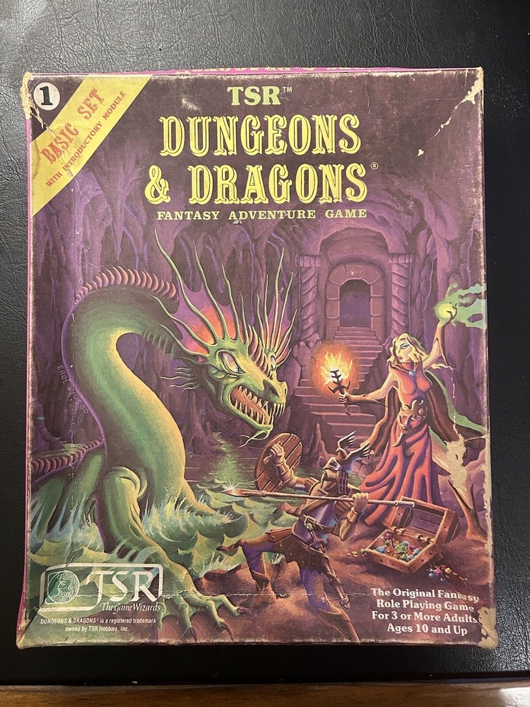 Dungeons & Dragons BASIC SET TSR 1011 Purple Box Set 1980 Module B2 Promos VG