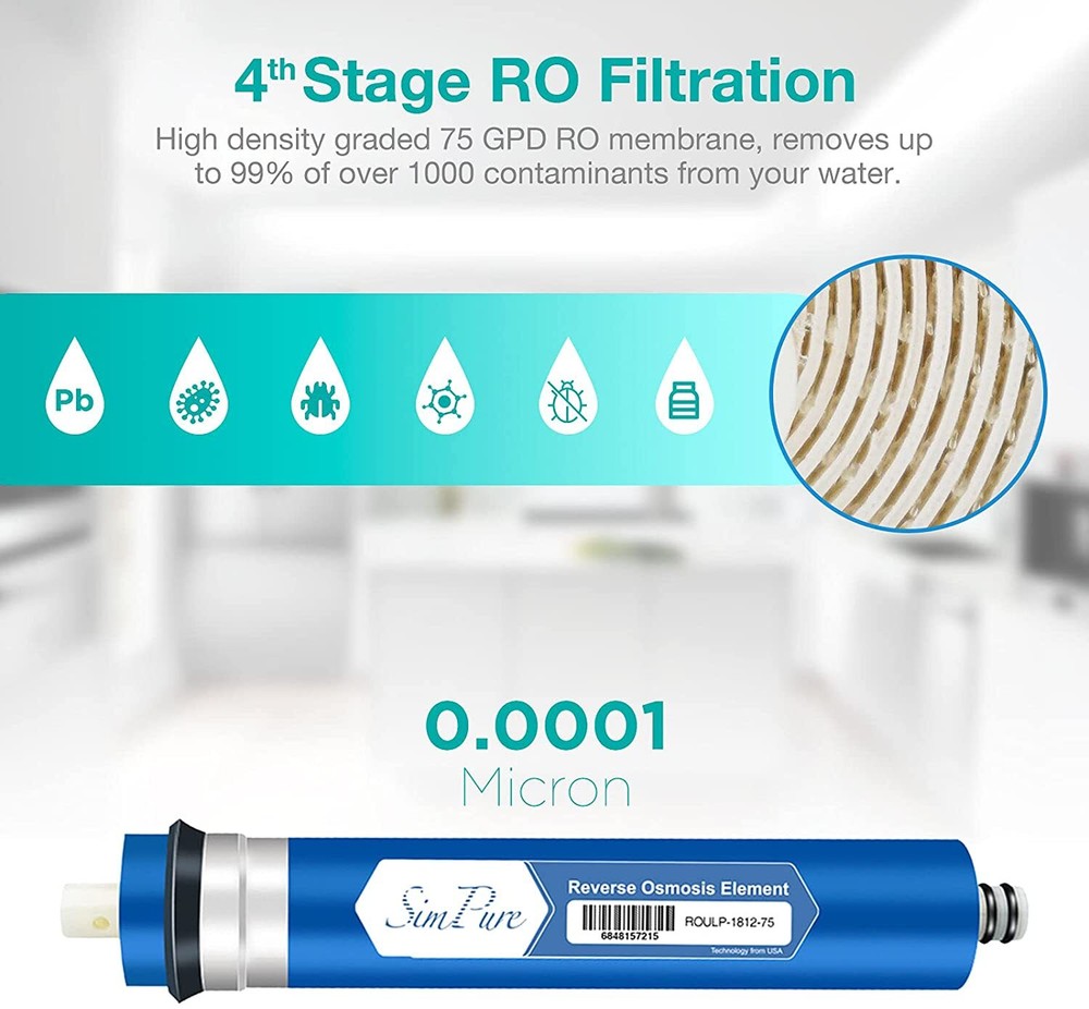 5 Stage Reverse Osmosis System Drinking Water Filtration System Water Purifier