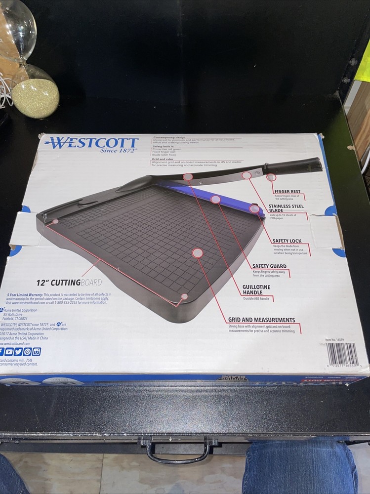 New Wescott EasyCut Guillotine trimmer, medium duty, with box
