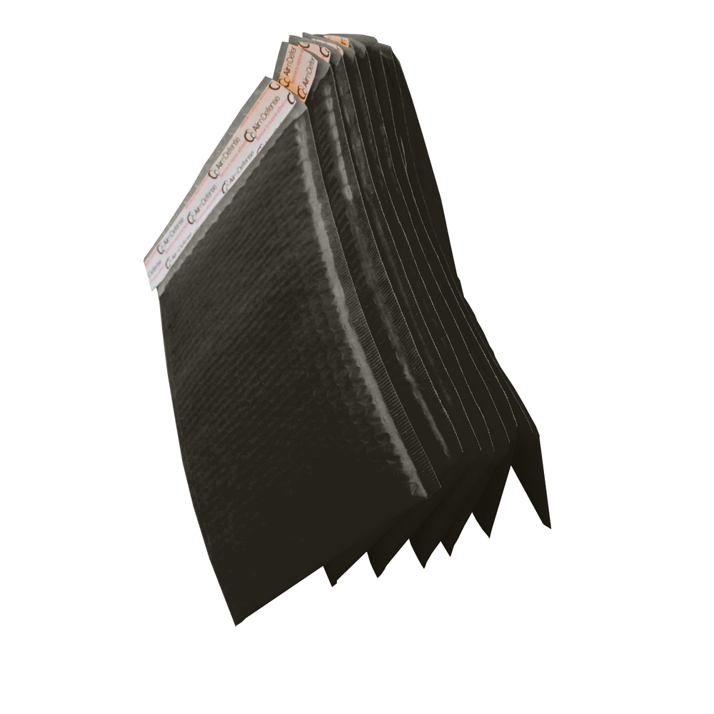 AirnDefense 1000 #000 4X8" Black Shipping Padded Envelope Poly Bubble Mailers