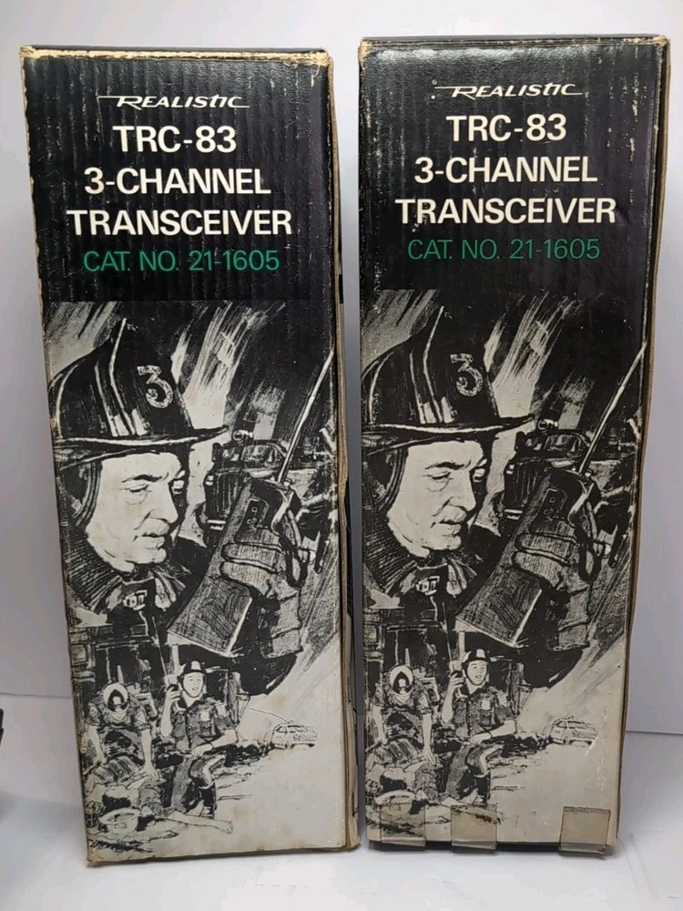 2 Realistic TRC-83 3 Channel Transceiver No. 21-1605 Original Boxes both tested