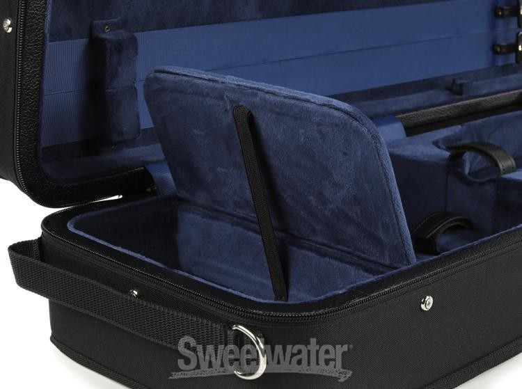 Bobelock B1003 Featherlite 4/4 Violin Case - Black with Blue Interior