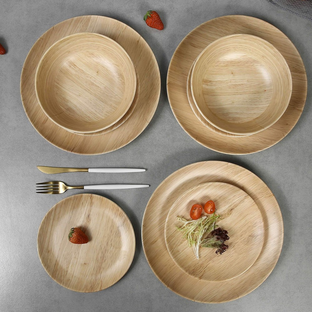 Melamine Dinnerware Set - 12pcs dinnerware set Indoor and Outdoor use, Patter...