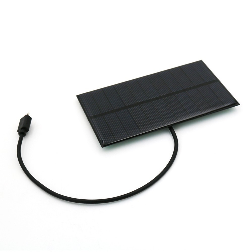 5V 2W Portable Charger with Solar Panel Wide Compatibility for Smart Devices