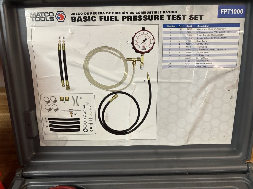 Matco Fuel Pressure Tester Gauge And Compression Tester