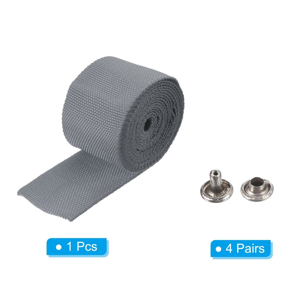 6.6Ft*45mm Polyester Rope Protector Cable Cover Rope Protective Sleeve Gray