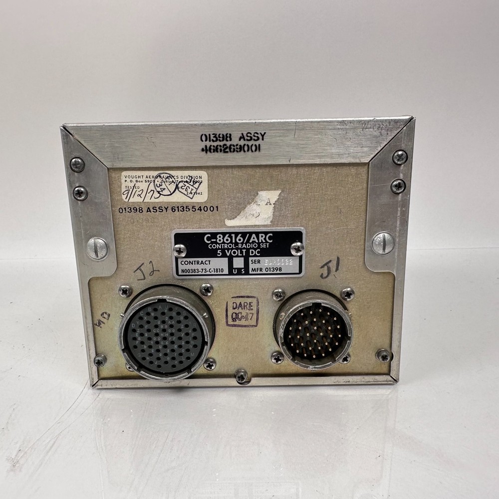 USAF Pilot's UHF Radio Control Console Box Type Vought C-8616/ARC