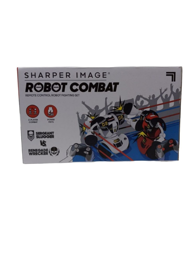 Sharper Image Remote Control Robot Combat 2pk Color: White & Red 6+ NEW