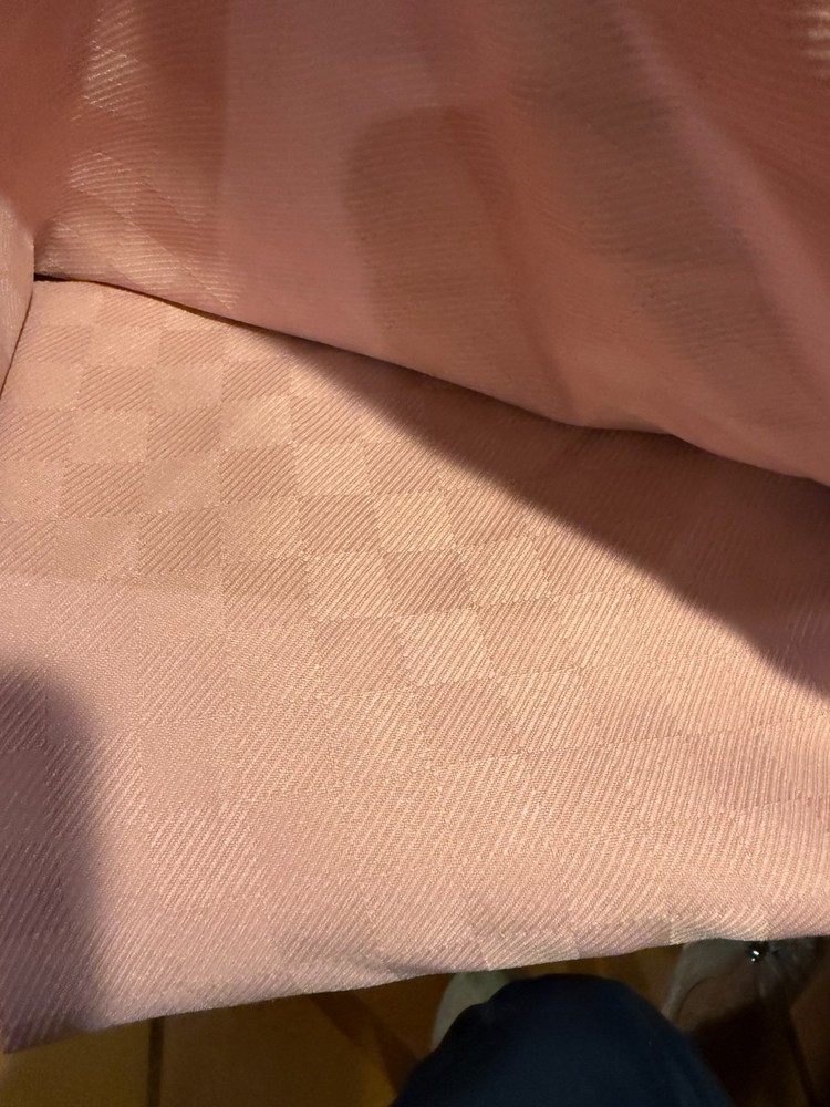 Light Pink Tablecloth with CHECKERS PATTERN SQUARES 60" X 100" NO STAINS