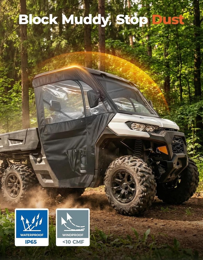 Can Am Defender Soft Doors Cab Enclosure 2017-2025