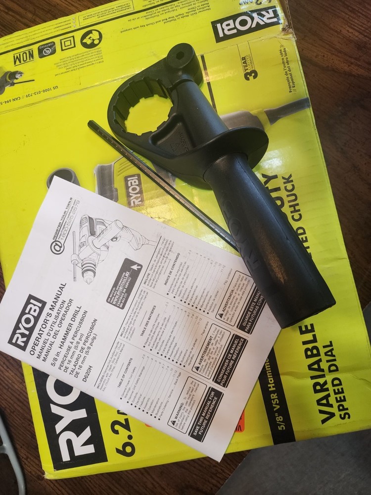 OPEN BOX Ryobi D620H 5/8 inch Variable Speed Reversible Hammer Drill