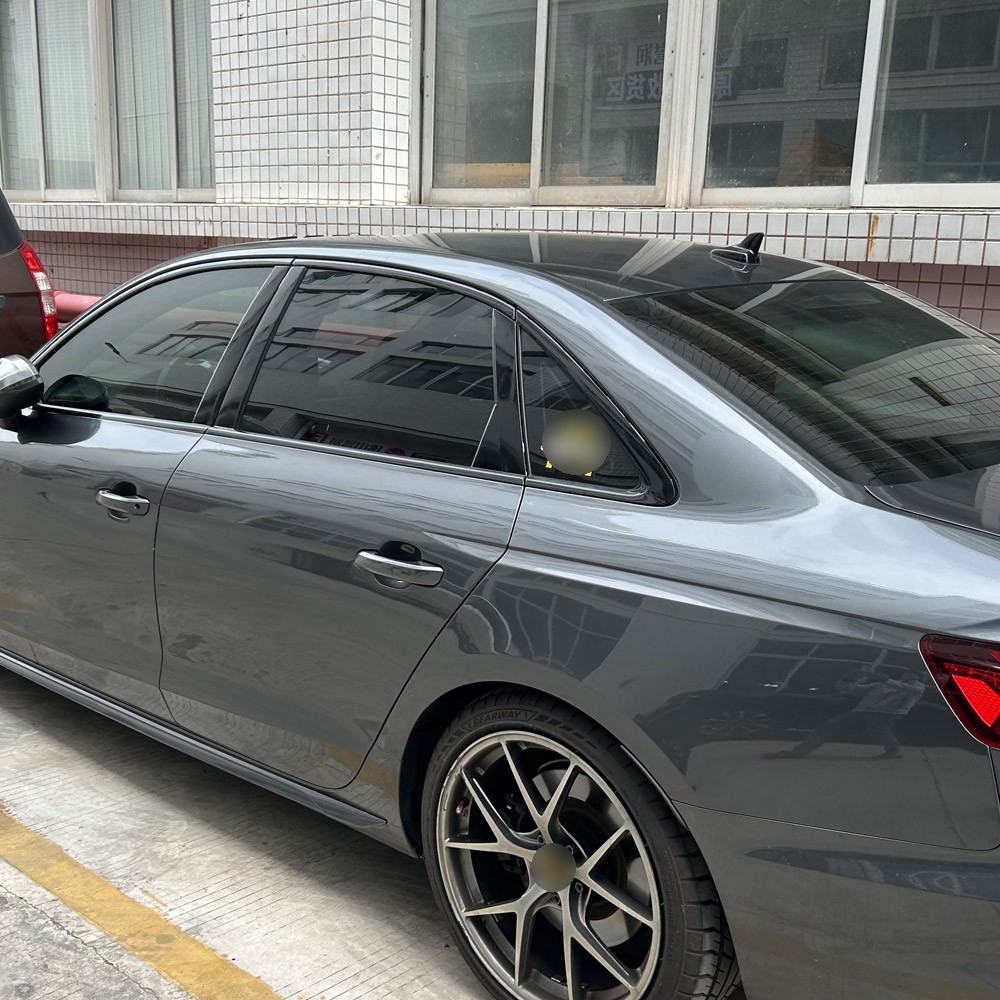 Glossy Black Chrome Delete Window Trims For Audi A4 S4 2017-2025