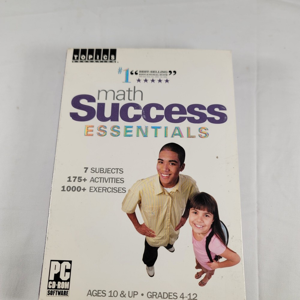 Math Success Essentials PC CD-ROM Software Topics Education Best Selling 2004-06