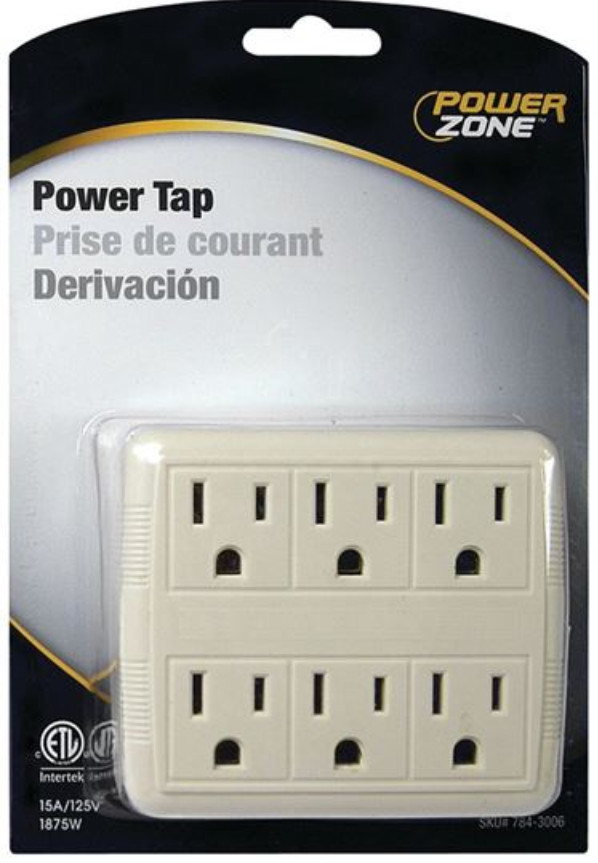 Heavy Duty HIGH QUALITY🔴6 AC Outlet Plugin Extender L3R