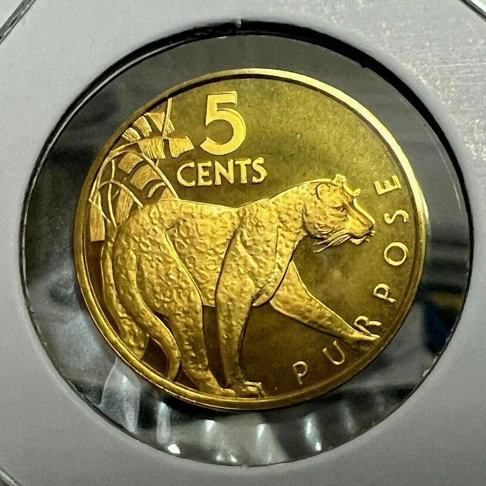 1980 Guyana Proof 5C-Jaguar
