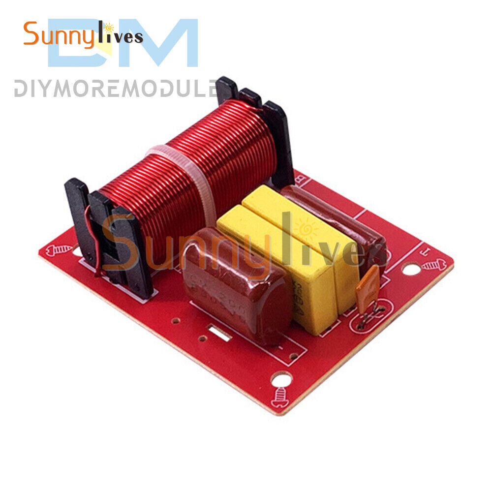 80W 2 Way Speaker Frequency Divider Audio High Low Crossover Filter 4-8 Ohms DIY