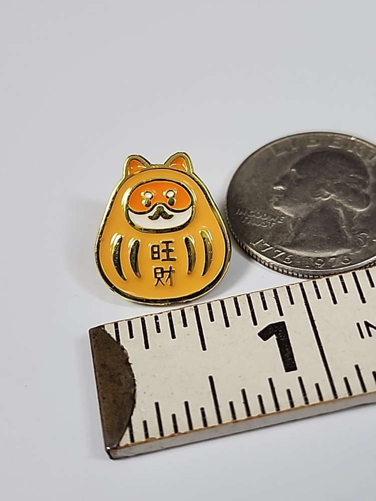 Lucky Corgi Dog Lapel Pin Small Size