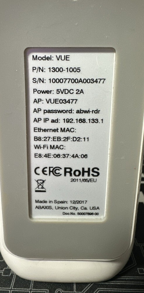 Abaxis Vetscan Vue 1300-1005