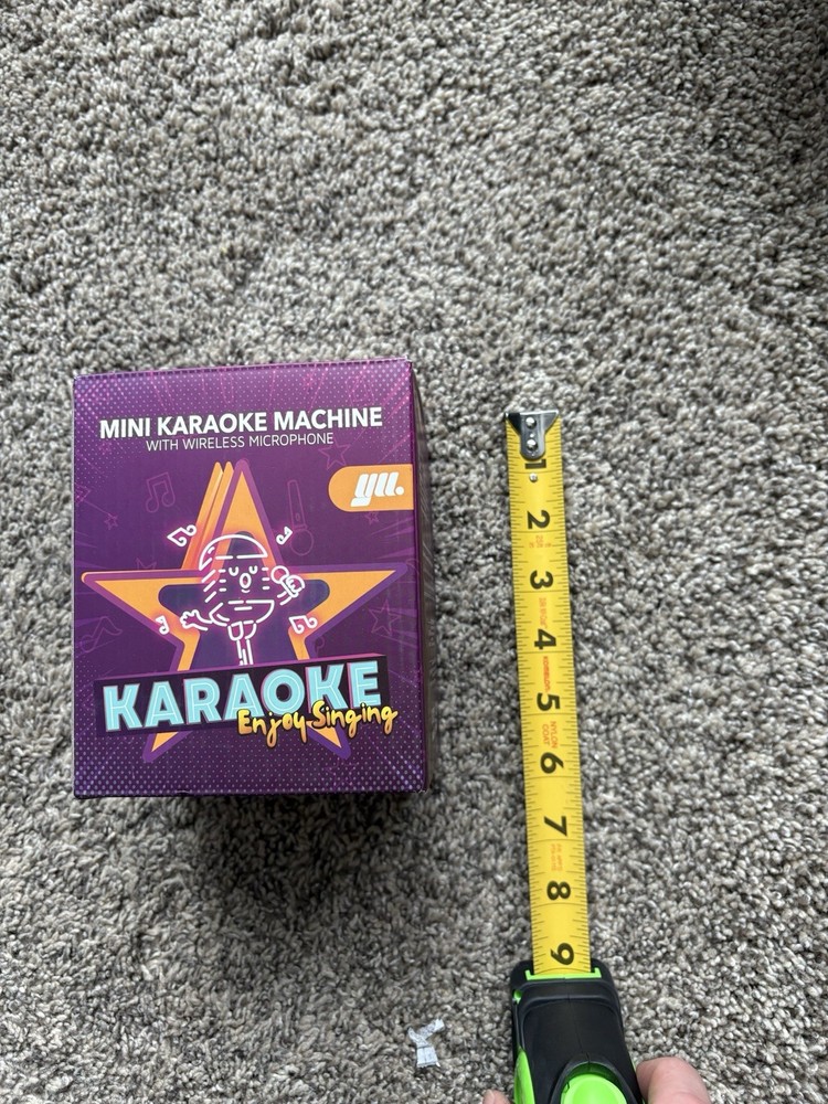 Mini Karaoke Machine with Two Wireless Microphones & Bluetooth Speaker