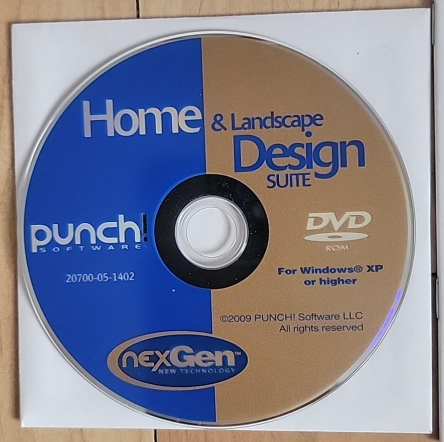 Punch Home and Landscape Design Suite CD Software for Windows XP -READ