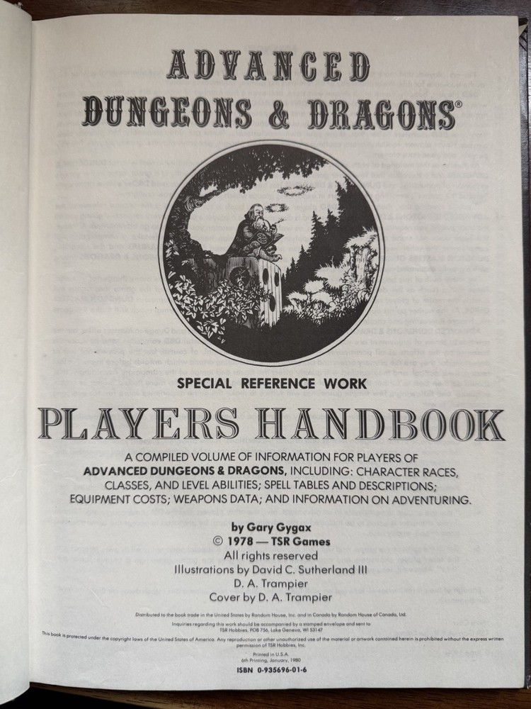Advanced D&D Players Handbook