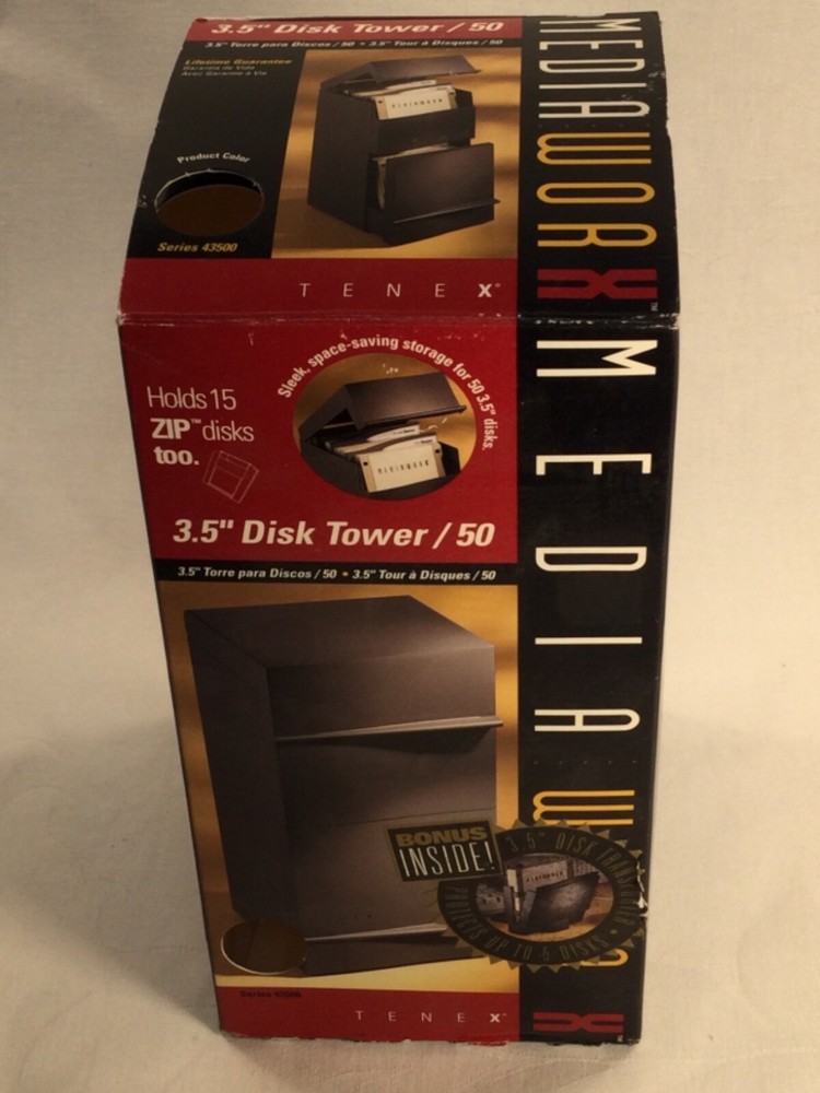 VINTAGE DISKETTE HOLDER - HOLDS 50 - 3 1/2" DISKETTES - DRAWER STYLE