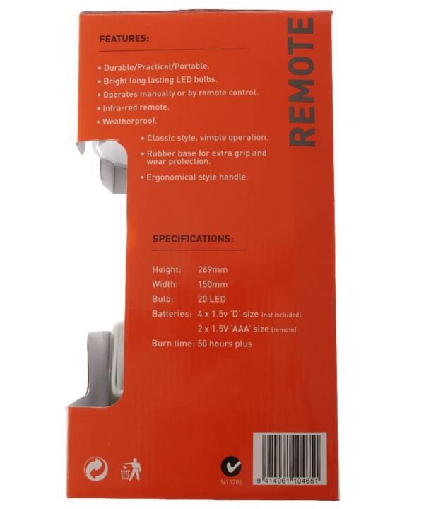 Campmaster 20 LED Camping Lantern** REMOTE ONLY** Infra-red NEW